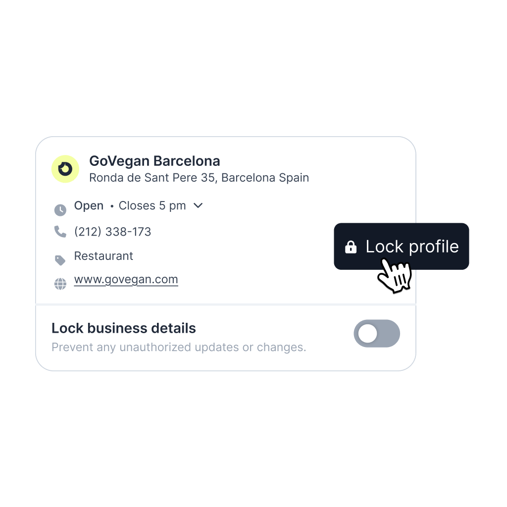 Localith Profilsperre-Funktion für vorgeschlagene Änderungen an Google Business Profile
